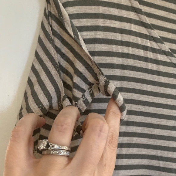 Kenar midi dress cold shoulder striped nautical size medium - Picture 6 of 9